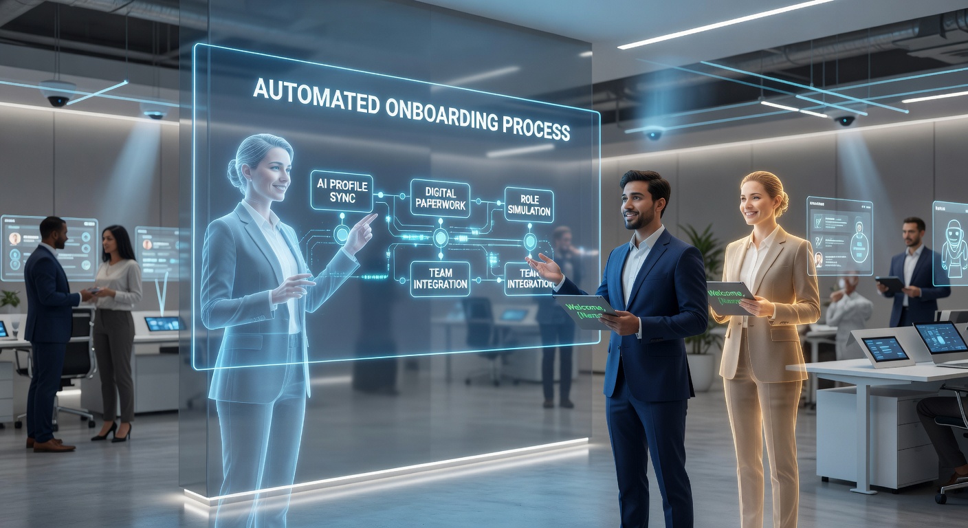 TalentFlow AI automated onboarding interface showing intelligent candidate matching